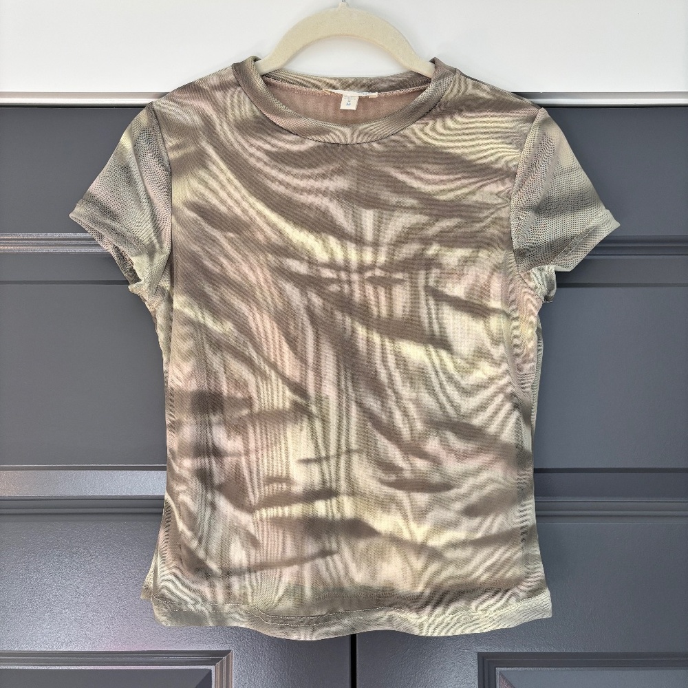 Mesh camo shirt with lining